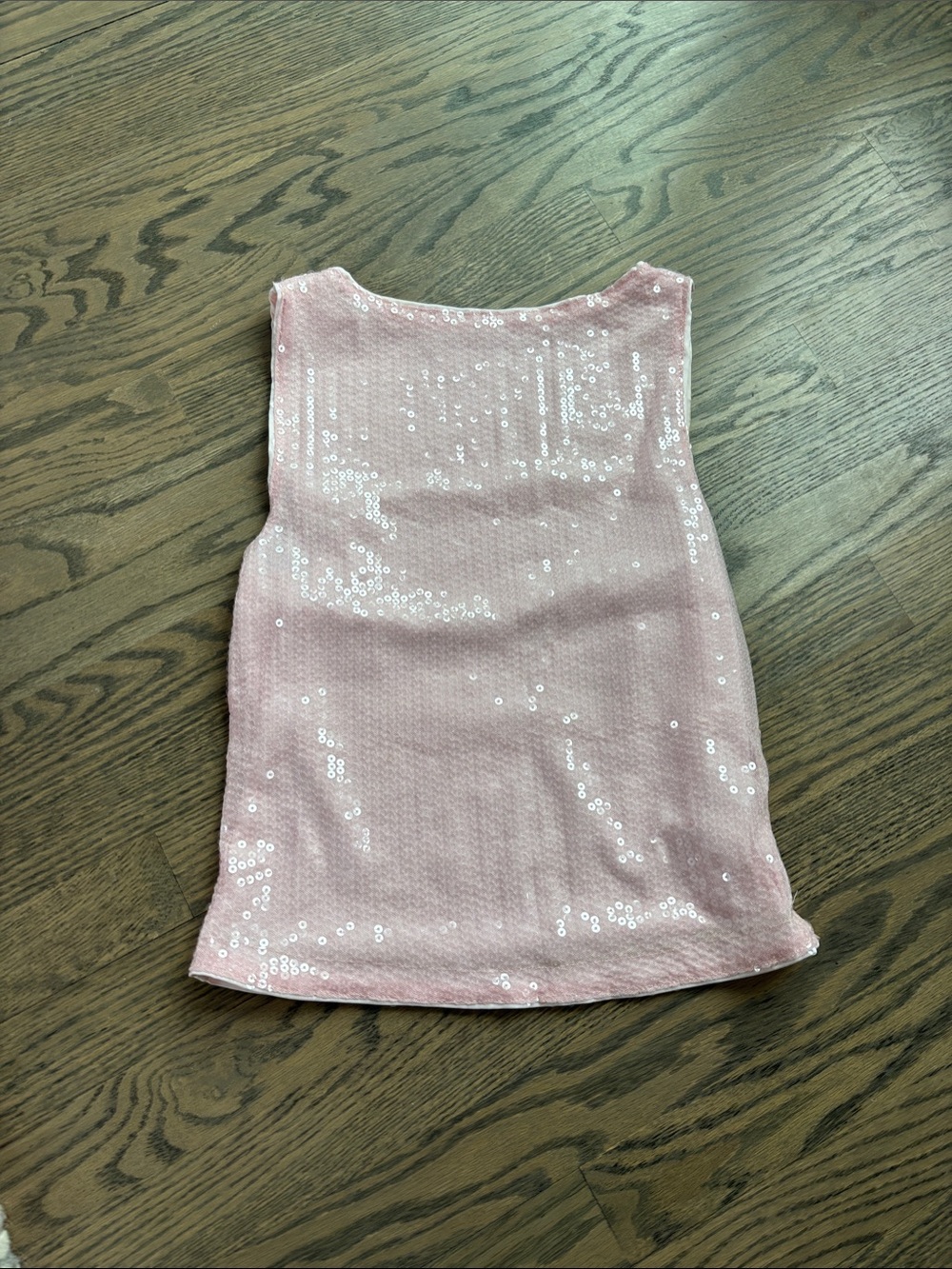 Pink Sequin Tank Top